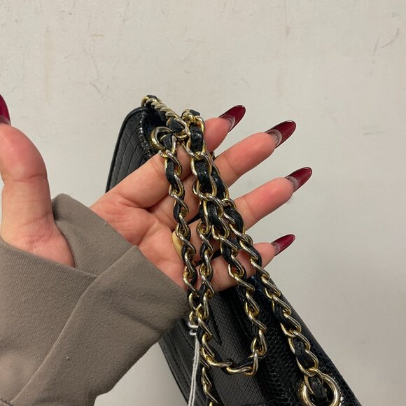 81405 Chanel Black Lizard Vintage Mini Flap Shoulder Bag - Picture 6 of 14